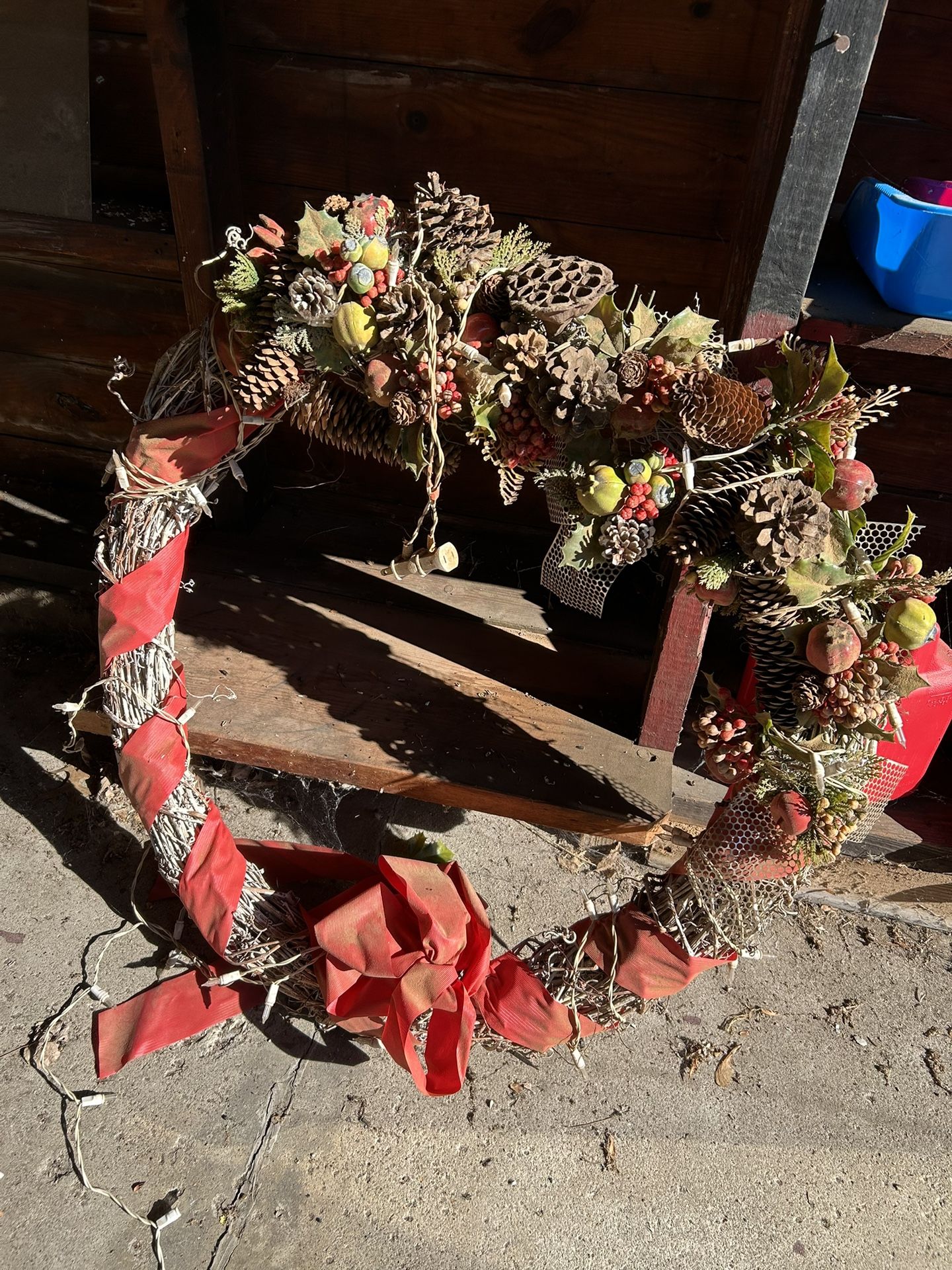 Old Large Christmas Wreath