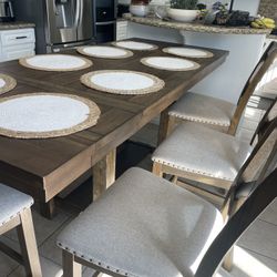 Dining Table With Chairs And Bench