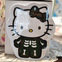 Skeleton Hello Kitty Plate