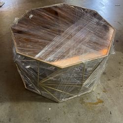 Round Glass Top Coffee Table