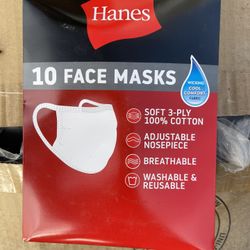 Hanes 10 Pack Face Masks 8 Dollars Per Pack 
