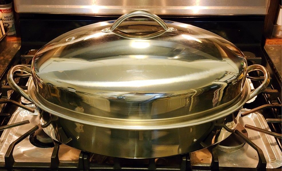 COOKS CLUB 18/10 Stainless Oval Roasting Pan