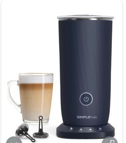 SIMPLETASTE Milk Frother, 4-In-1 Electric Automatic Milk Steamer, Dark Blue