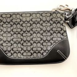 Coach Vintage Monogram Wristlet Pouch Cosmetic Bag Wallet