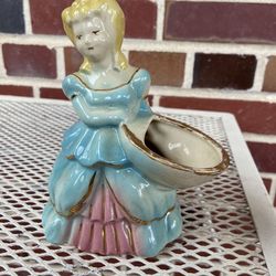 Vintage girl planter