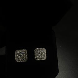 3 Carat VVS1 Moissanite & 925S Silver WHITE GOLD PLATED Earring -GRA CERTIFIED-Passes Diamond Tester