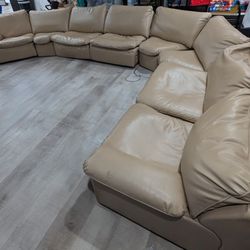 Gigantic Leather Sectional $300 OBO by March 7th
