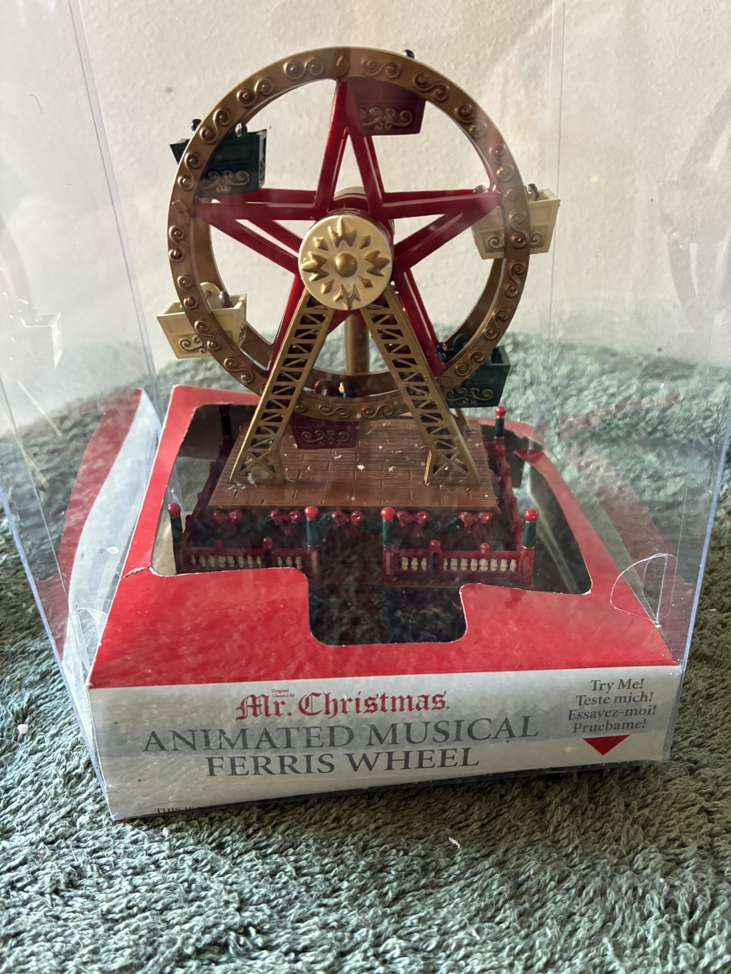🎡 Vintage Mr. Christmas Animated Musical Ferris Wheel – Collector’s Item! 🎡