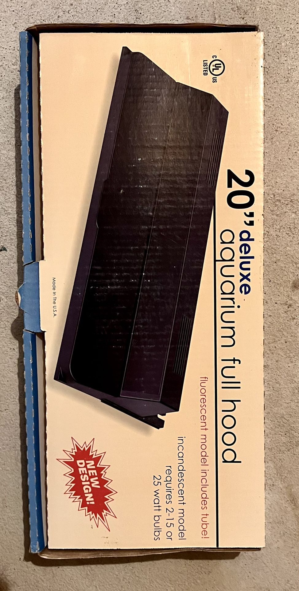 NEW 20 Inch AQUARIUM FULL HOOD WITH LIGHT