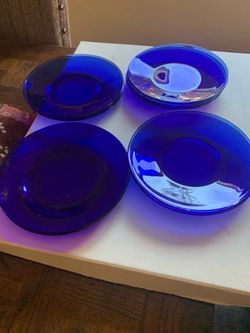 Cobalt blue salad plates
