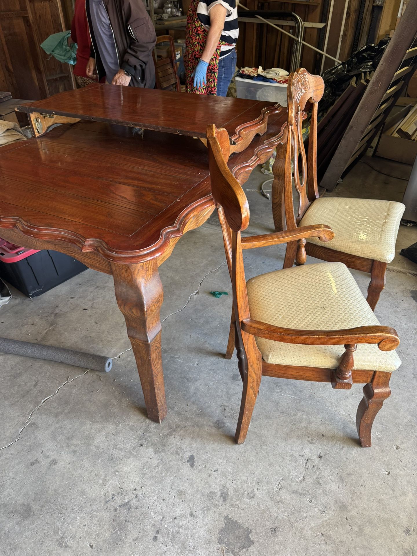 Wooden dining room table