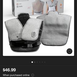 Sharper Image Neck + Shoulder Massager Vibrating Massage w/Heat