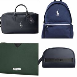 Designer brand bags and accessories Polo Ralph Lauren, Prada, YSL, Dior, Givenchy, Armani, Valentino