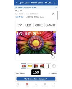 LG 55” smart TV