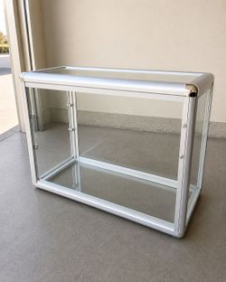 Glass Display Case with Aluminum Frame