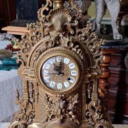 Antique Big Bronze Clock 