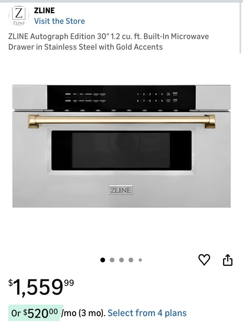 Contractor Liquidation ZLine Gas Burner Stove Range Microwave Hood