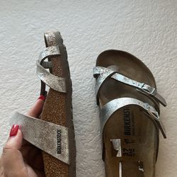 Brand New Birkenstock  Mayari Regular/wide Silver Women’s Size 6,5