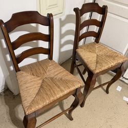 2 Wood Barstools