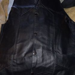 Mens Leather Vest