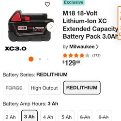 Milwaukee XC 3.0 Battery 