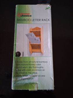 Bamboo letter rack new