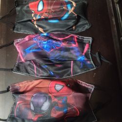 Adult 3Pcs  Spidy Cloth Face Masks  