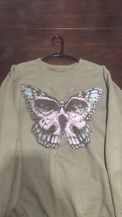 Earthbound Trading Co. Skull & Butterfly Graphic Sweater
