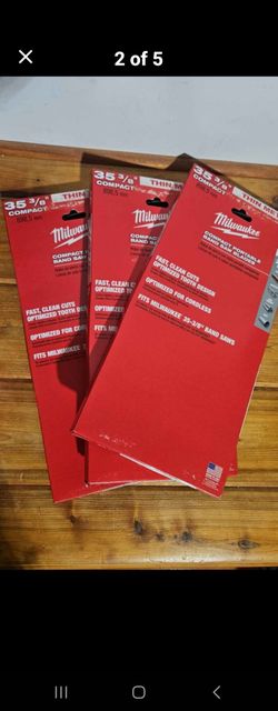 (3) Milwaukee 3 packs of 35 3/8" band saw blades