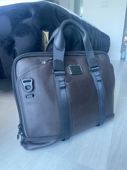 Tumi Alpha Bravo Leather Briefcase - Brown | Like New
