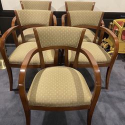 Set Of 5 GUNLOCKE  Arm Chairs 