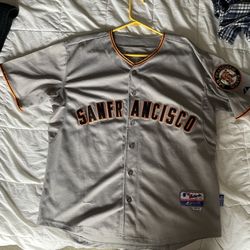 San Francisco Matt Cain Jersey 18 Majestic Size 52 