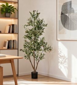 Pretty artificial plant Olive 🫒 tree 6 ft tall! Brand New