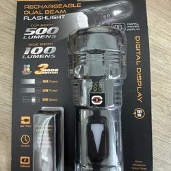 Rechargeable Dual Beam Flashlight