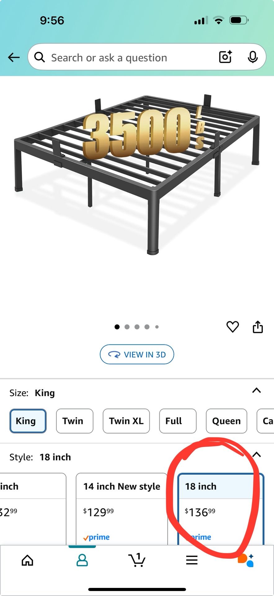 King Size Metal Bed Frame