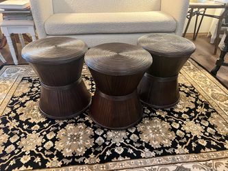 Vintage Raton sculptural hourglass tables