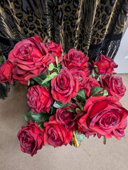 Two Dozen Silk Red Roses