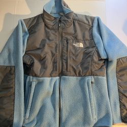 The North Face Jacket Women Medium Blue/gray Full Zip Long Sleeve Fleece