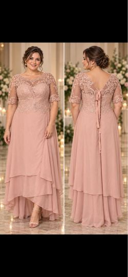 Dusty Rose Lace Formal Gown