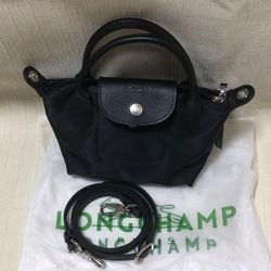 LongChamp Le Pliage Neo Mini pouch with Shoulder Strap