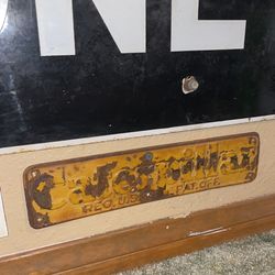 Vintage Caterpillar Machine Plate 
