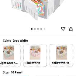 Foldable baby playpen 10 panels