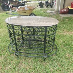 kitchen/livingroom granite bar/wine rack MUST GO