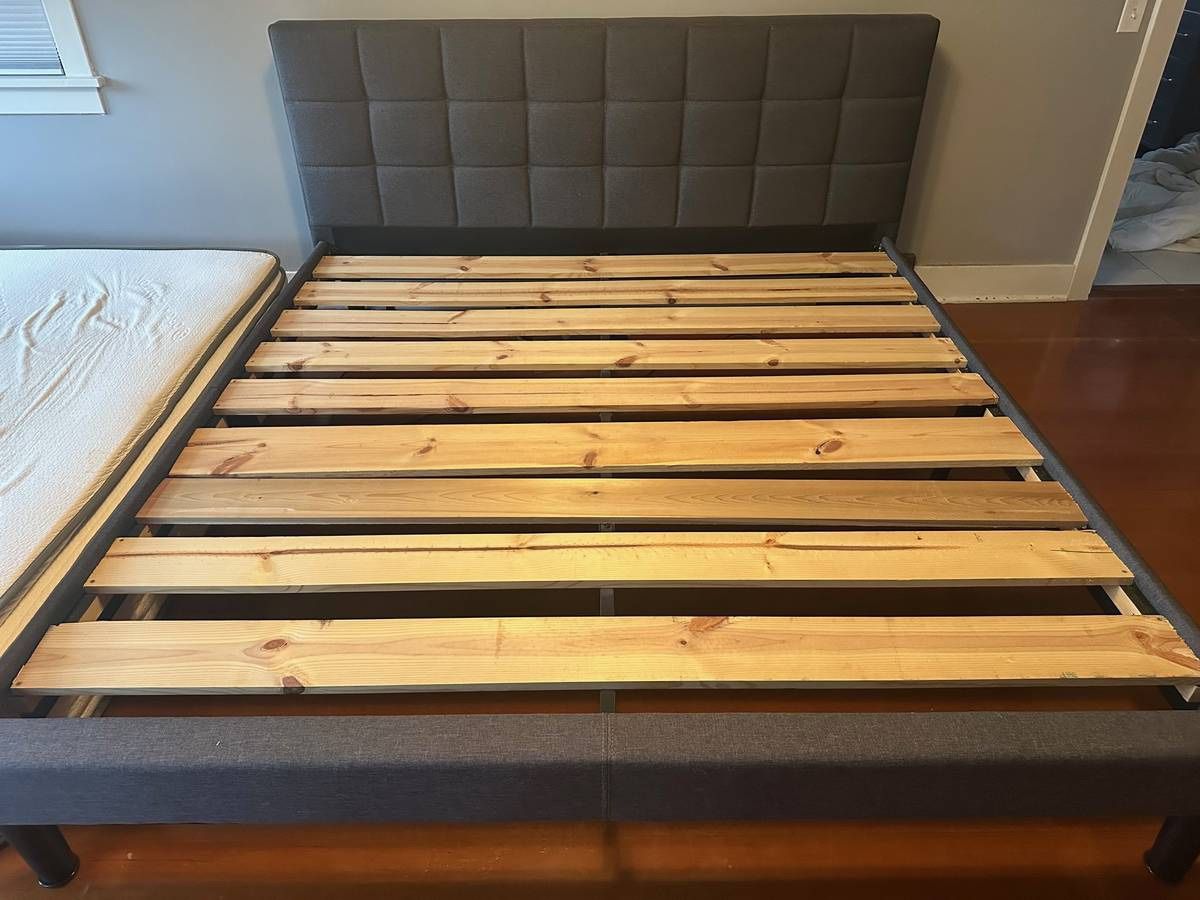 King Bed Frame + Two Matching Nightstands