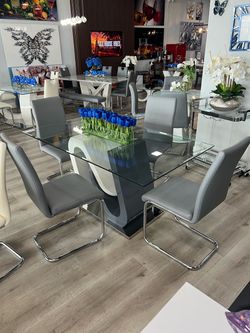 Juego de comedor moderno 63” x 35”
