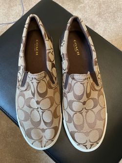 Vintage COACH Alegra model signature canvas brown loafer sneaker