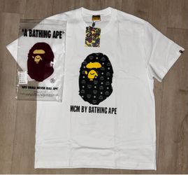 BAPE x MCM Collab Graphic T-Shirt White
