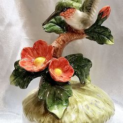 Vintage Otagiri Hummingbird with Flowers Music Box
