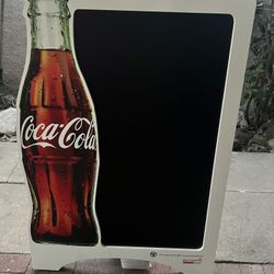 Coca Cola Coke Bottle A-Frame Chalkboard Advertisement Sign