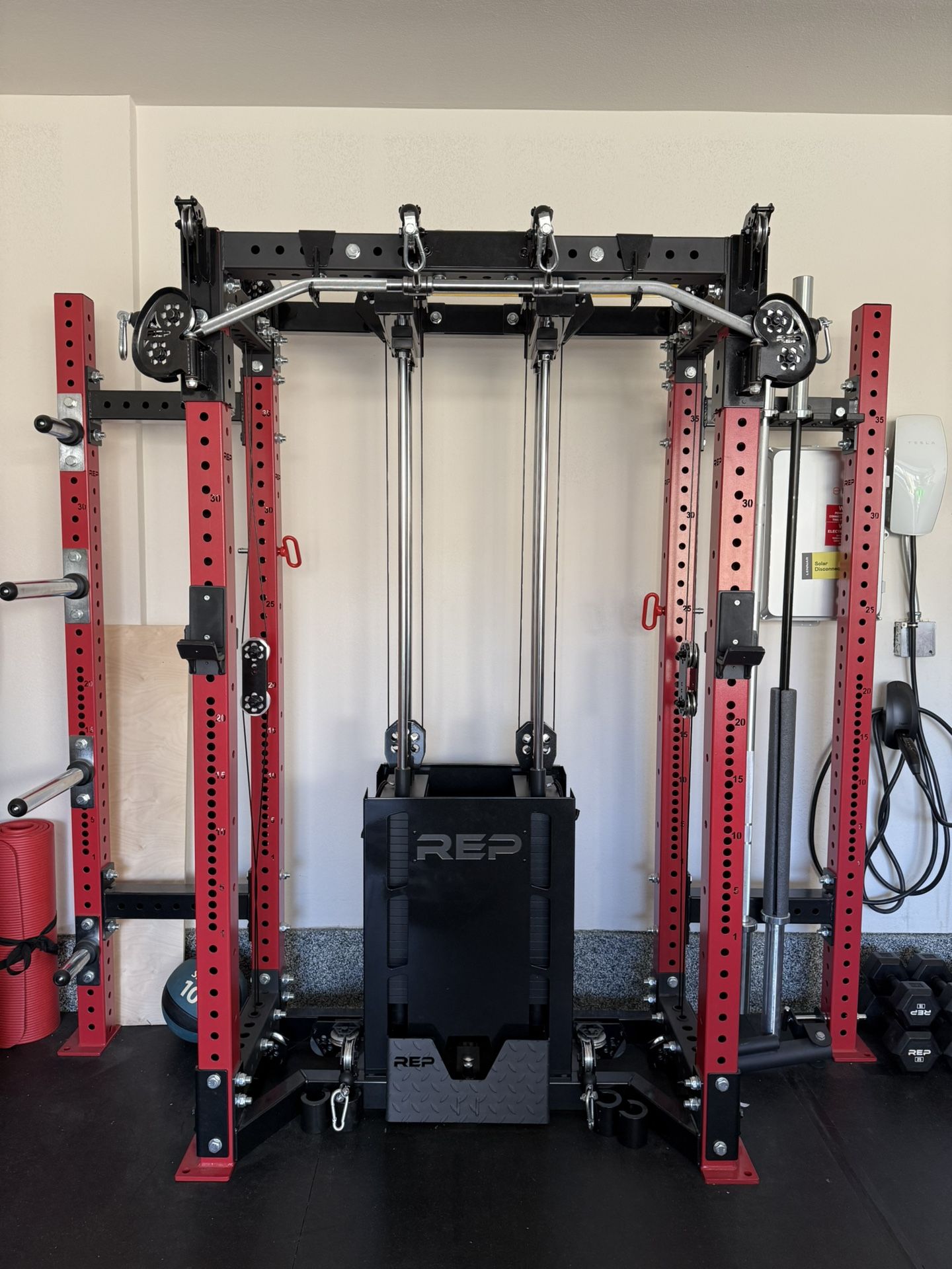Rep Fitness PR-4000 80” 4-Post Rack + Ares 1.0 + Off-Rack Attachments (Home Gym)